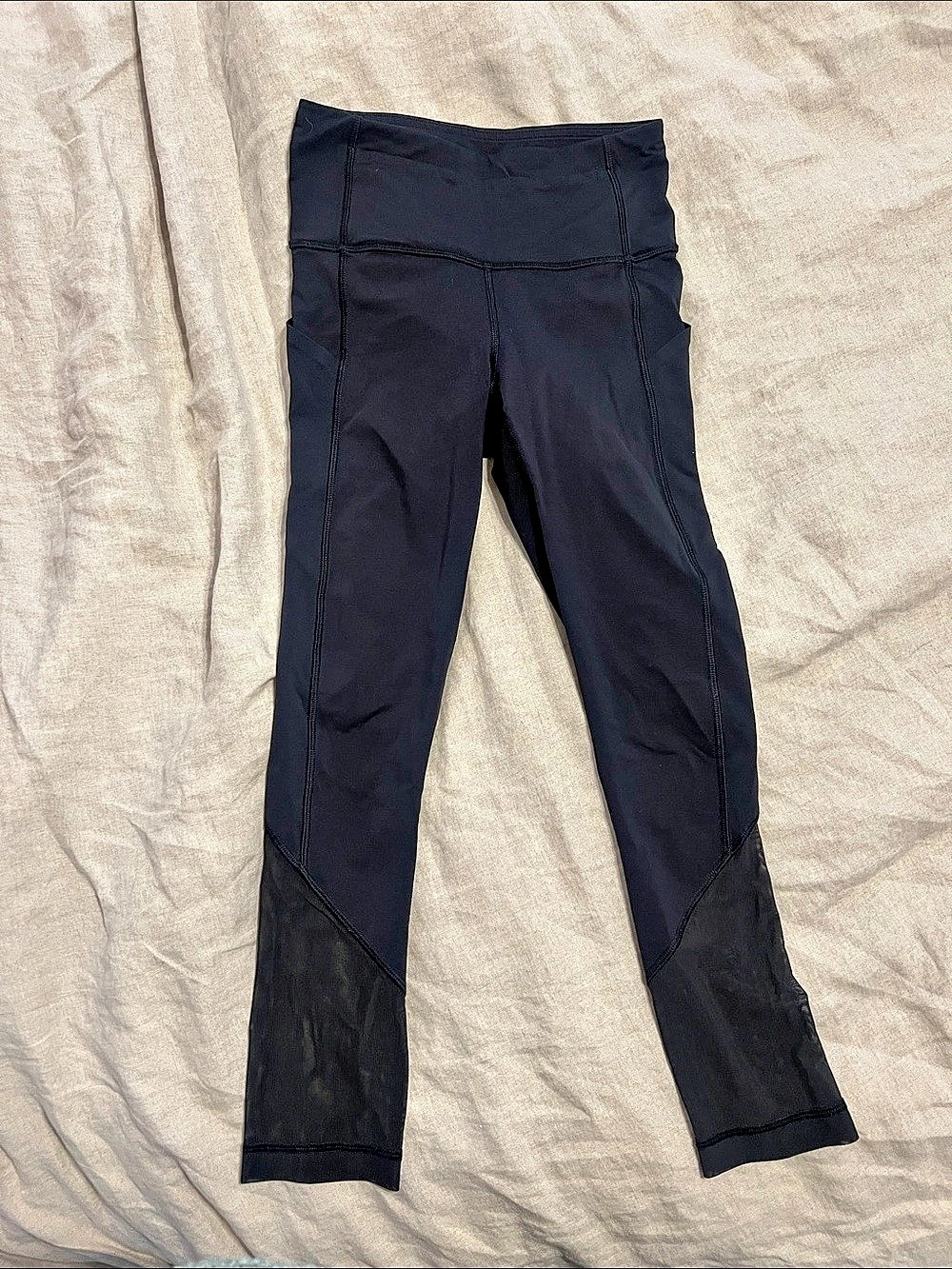 lululemon Nulu High-Rise Mesh-Panel Tight 25" Black Size 2